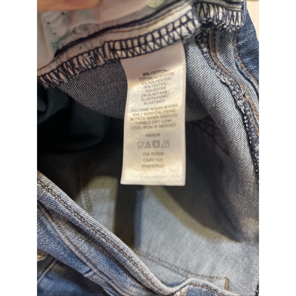 Ann Taylor Loft Jean Shorts Womens Size 12 Modern Cut Medium Wash Cuffed Stretch - Picture 13 of 14
